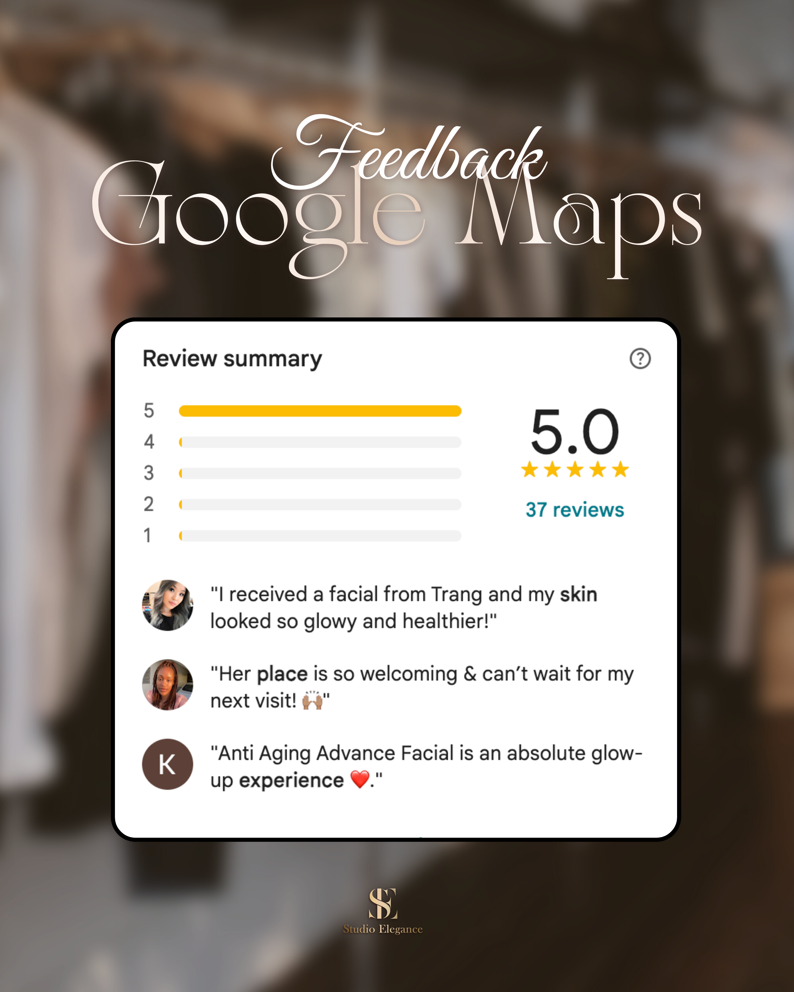 Why 5.0-Star Google Reviews Define the Studio Elegance Experience
